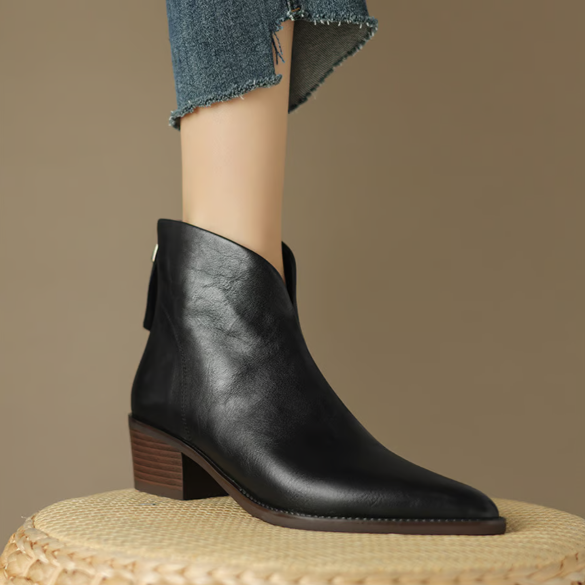 Flavia | Eleganti Confortevoli Stivaletti con Tacco Basso