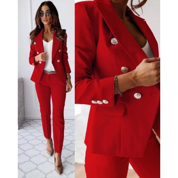 Montréa Completo Donna Blazer e Pantaloni | Tailleur Elegante 2 Pezzi