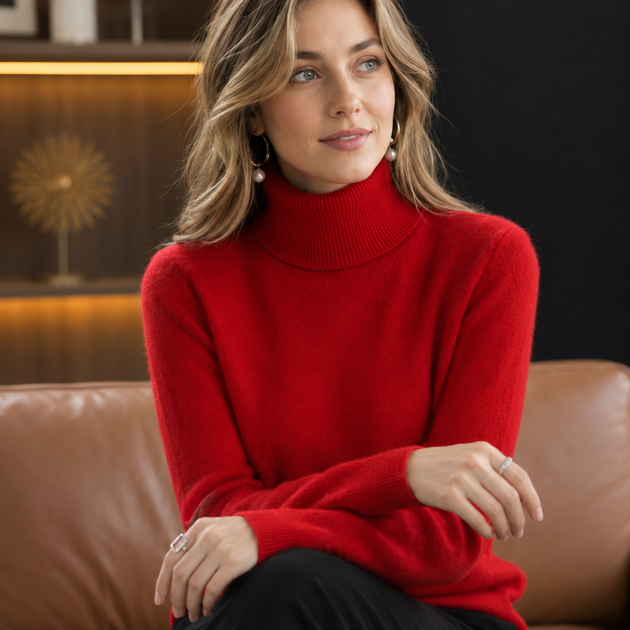Aurelia Maglione Dolcevita Donna in Cashmere | Maglia Morbida e Calda