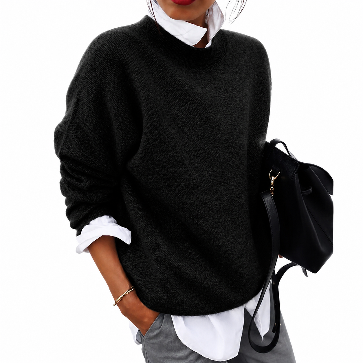 Celestine Maglione Girocollo Donna in Cashmere | Maglia Morbida ed Elegante
