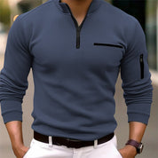Marco | Moderna Funzionale Camicia Maniche Lunghe con Zip