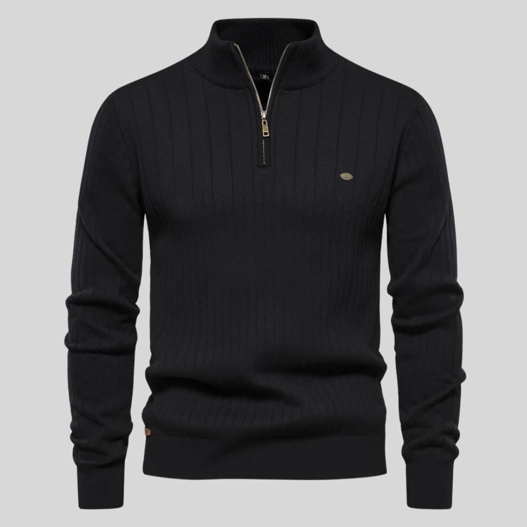 Enzo™ – Maglione a Maglia con Zip