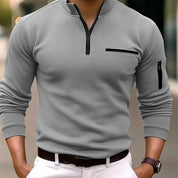 Marco | Moderna Funzionale Camicia Maniche Lunghe con Zip