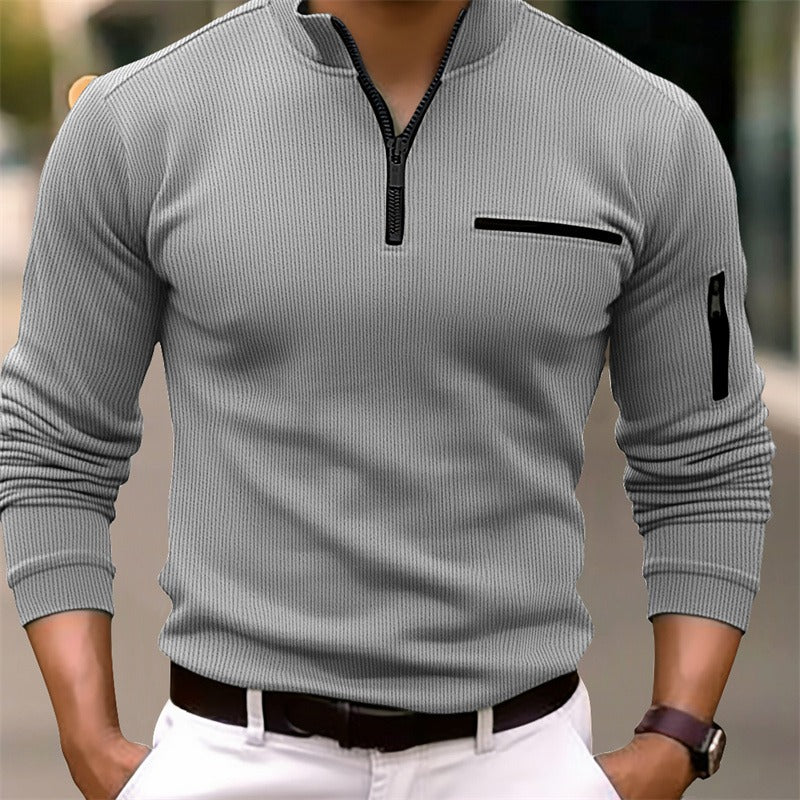 Marco | Moderna Funzionale Camicia Maniche Lunghe con Zip