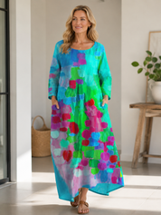 Floréa Abito Floreale Donna in Cotone | Vestito Estivo Leggero ed Elegante