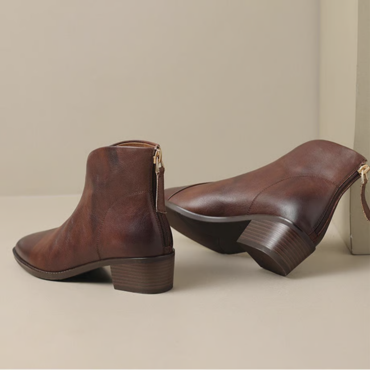 Flavia | Eleganti Confortevoli Stivaletti con Tacco Basso