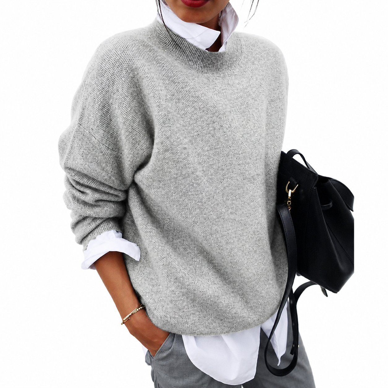 Celestine Maglione Girocollo Donna in Cashmere | Maglia Morbida ed Elegante