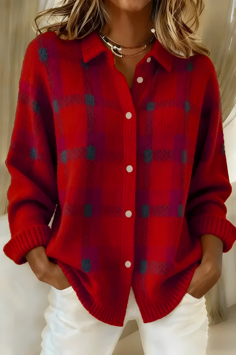 Marina | Classico Morbido Cardigan a Quadri