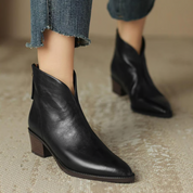 Flavia | Eleganti Confortevoli Stivaletti con Tacco Basso
