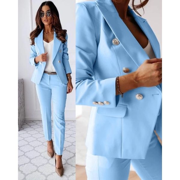 Montréa Completo Donna Blazer e Pantaloni | Tailleur Elegante 2 Pezzi