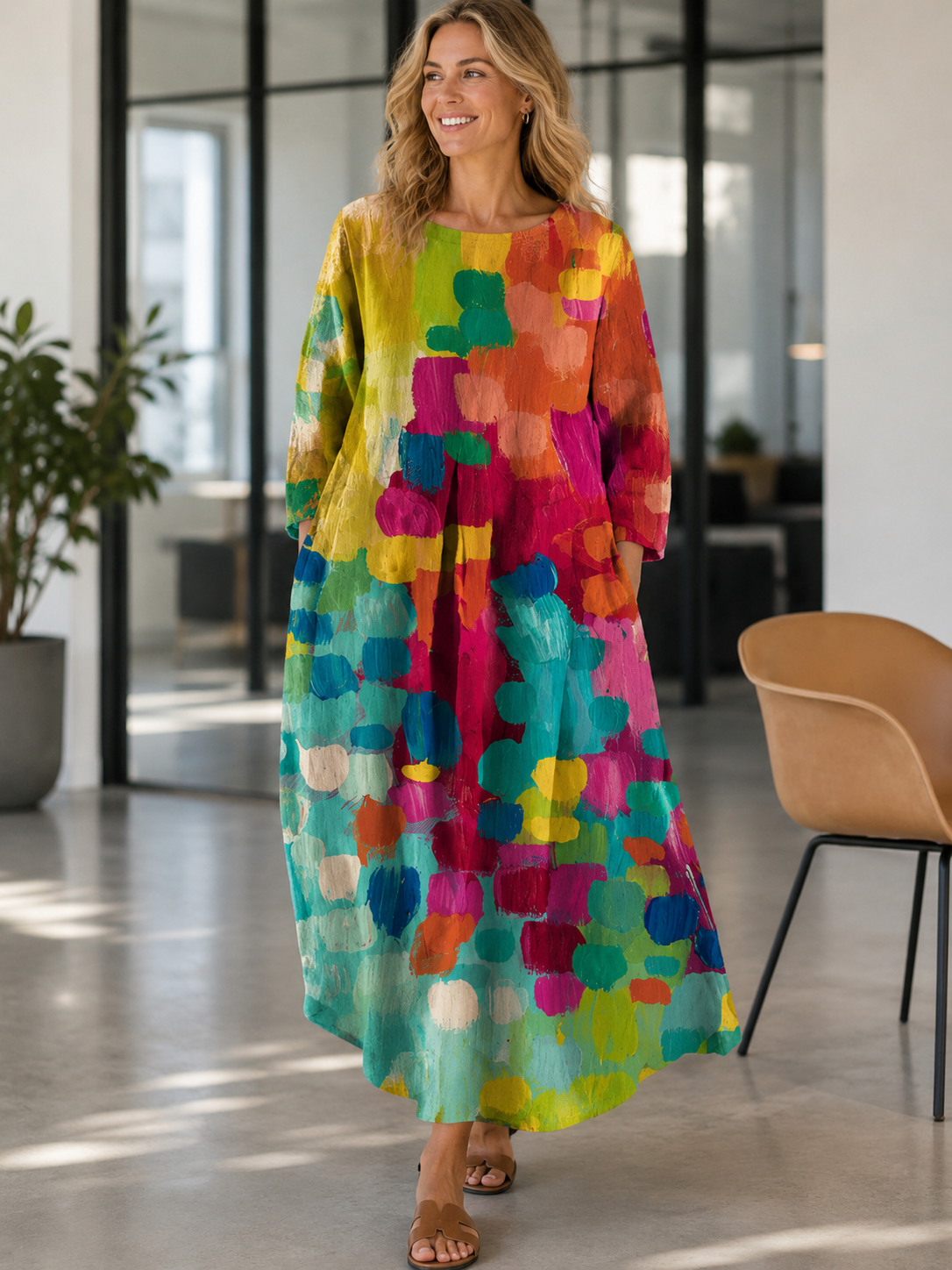 Floréa Abito Floreale Donna in Cotone | Vestito Estivo Leggero ed Elegante