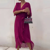 Allegra | Elegante Abito Midi con Scollatura a V per Cerimonia 5