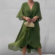Allegra | Elegante Abito Midi con Scollatura a V per Cerimonia 7
