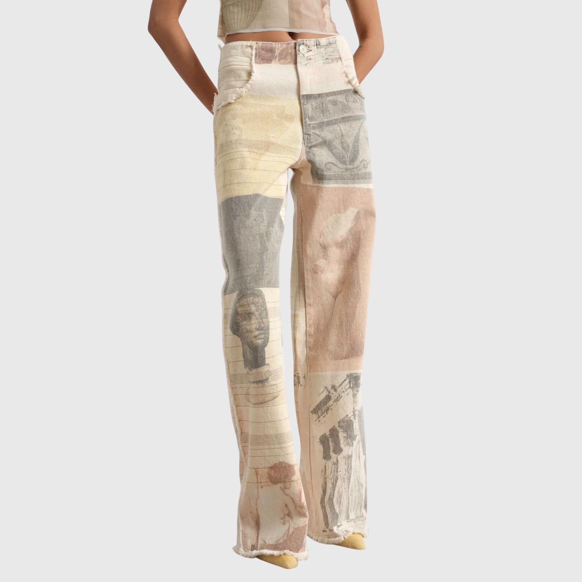 Alma | Jeans Larghi Donna con Vita Alta e Orlo a Taglio Vivo | Comfort e Stile per Ogni Occasione 0