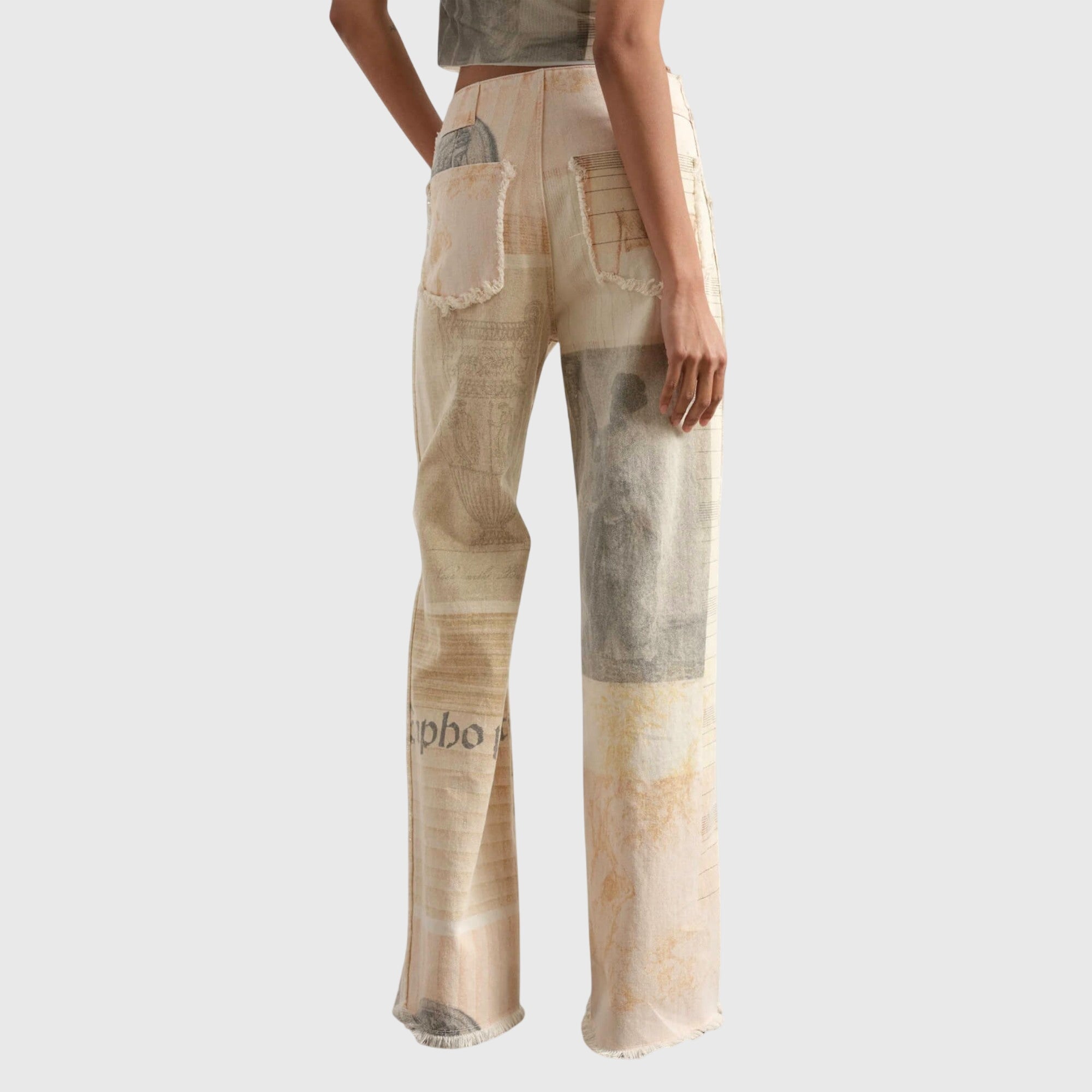 Alma | Jeans Larghi Donna con Vita Alta e Orlo a Taglio Vivo | Comfort e Stile per Ogni Occasione 1
