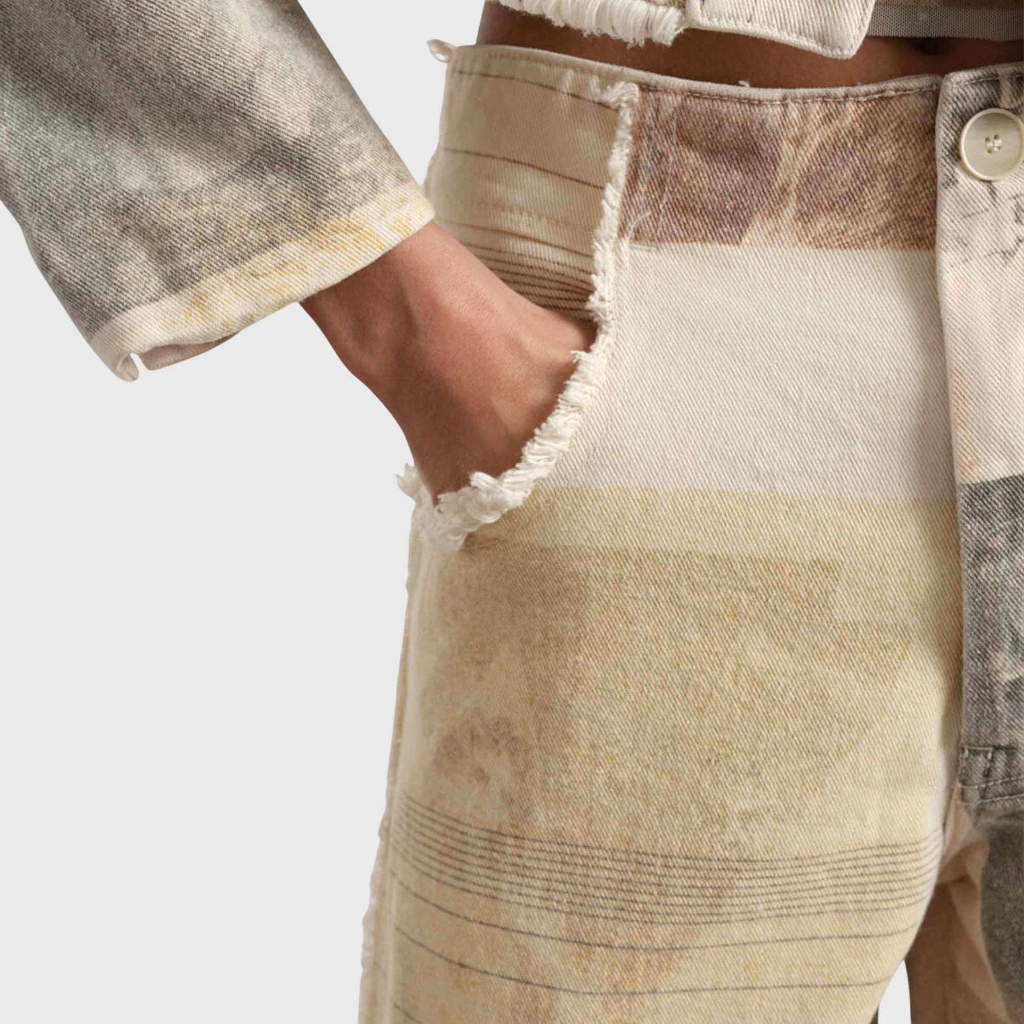 Alma | Jeans Larghi Donna con Vita Alta e Orlo a Taglio Vivo | Comfort e Stile per Ogni Occasione 3