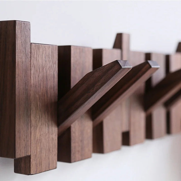 Appendiabiti Da Parete Elegante in Legno Ispirato al Pianoforte | Soluzione Salvaspazio per Cappotti e Accessori 0
