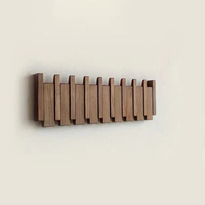 Appendiabiti Da Parete Elegante in Legno Ispirato al Pianoforte | Soluzione Salvaspazio per Cappotti e Accessori 3