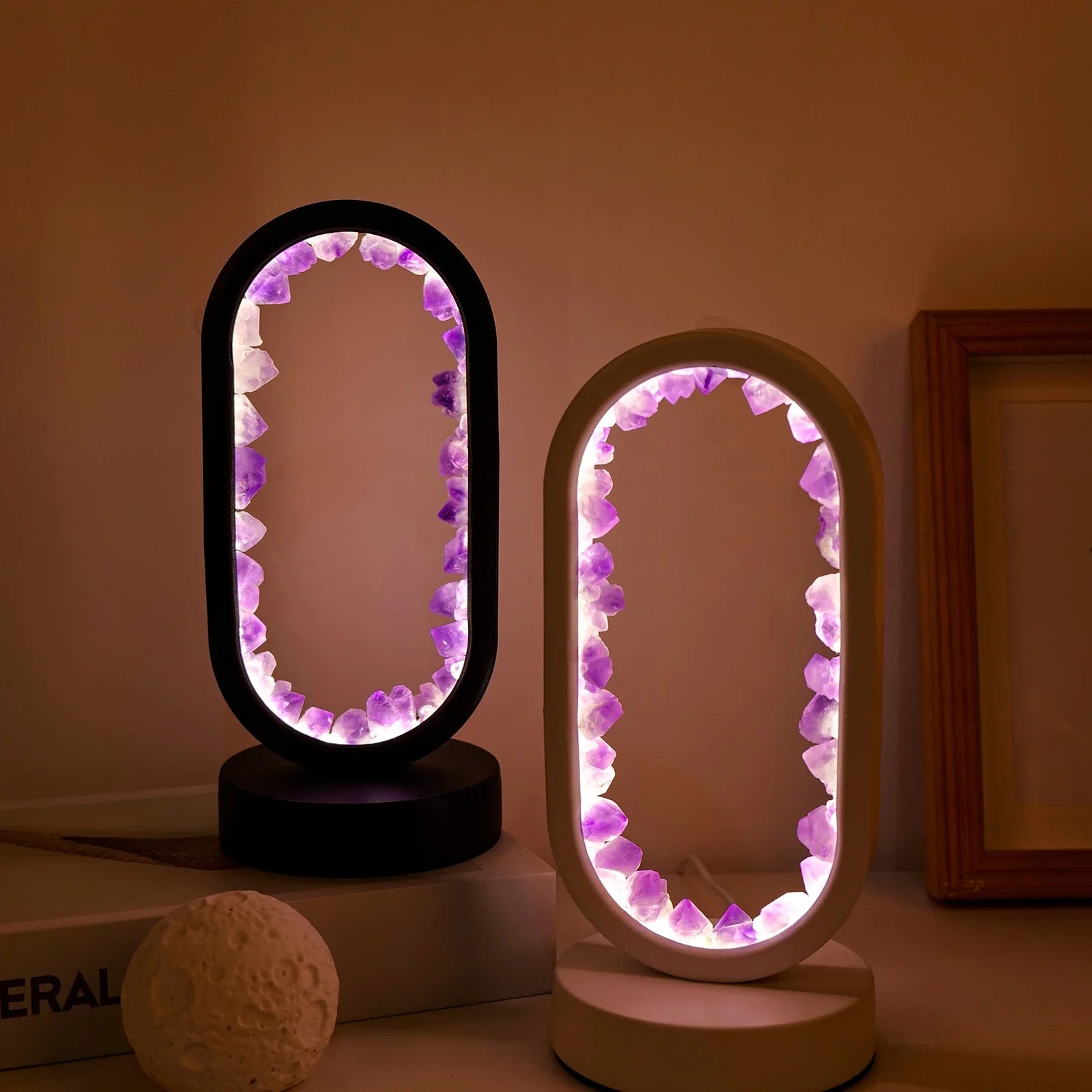 AuraStone | Elegant Natural Amethyst Relaxation Table Lamp 1