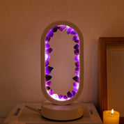 AuraStone | Elegant Natural Amethyst Relaxation Table Lamp 4