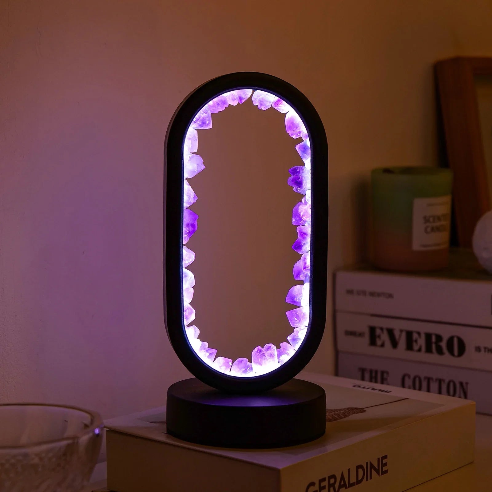 AuraStone | Elegant Natural Amethyst Relaxation Table Lamp 7
