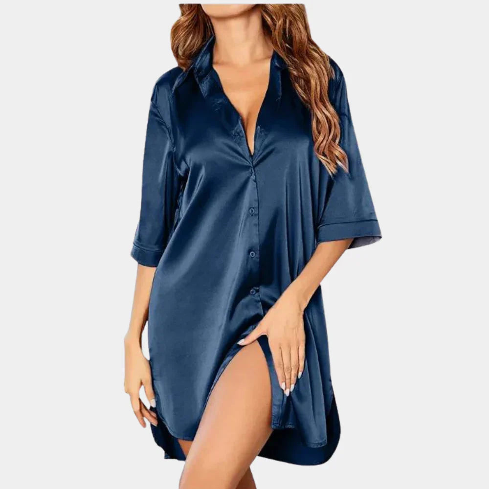 Aurora | Elegante Camicia da Notte in Raso per Donna 1