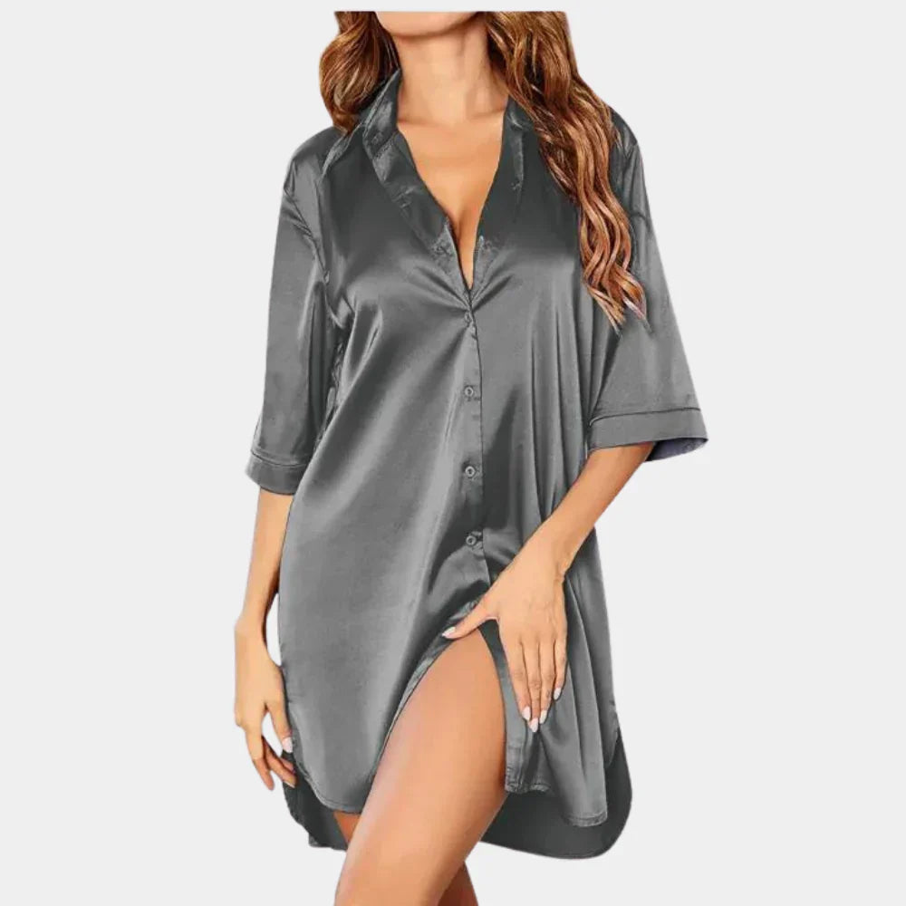 Aurora | Elegante Camicia da Notte in Raso per Donna 3