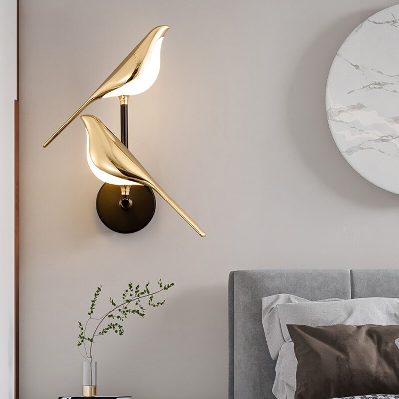 AvianGlow | Elegante Lampada da Parete Moderna a Forma di Uccelli 5