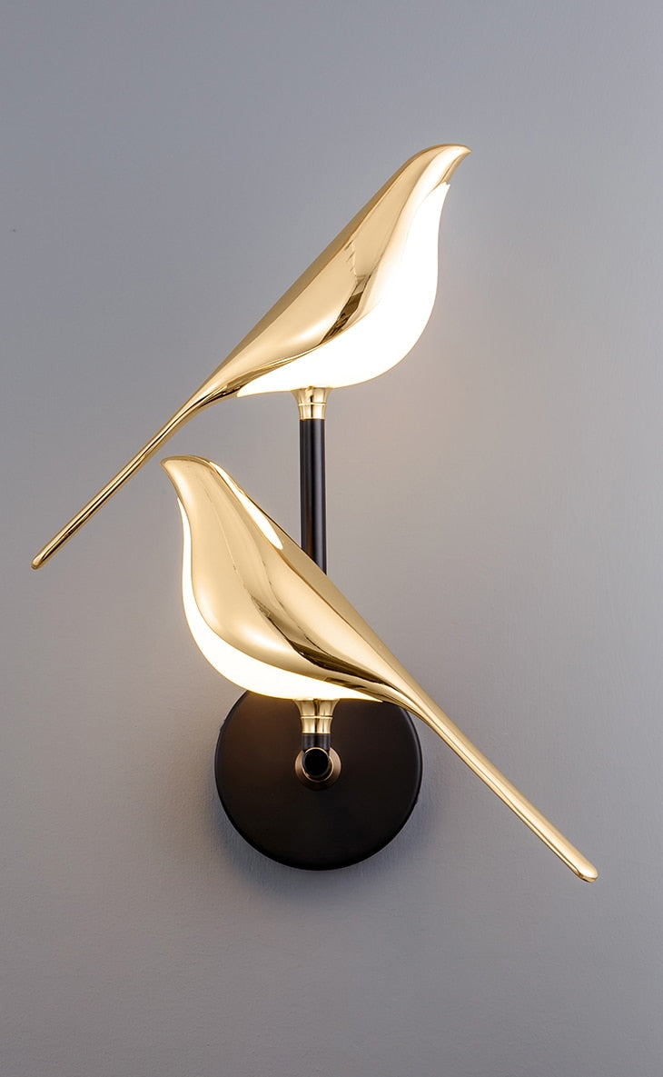 AvianGlow | Elegante Lampada da Parete Moderna a Forma di Uccelli 8