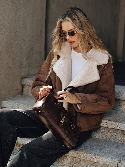 Cortina – Cappotto a revers foderato in pile