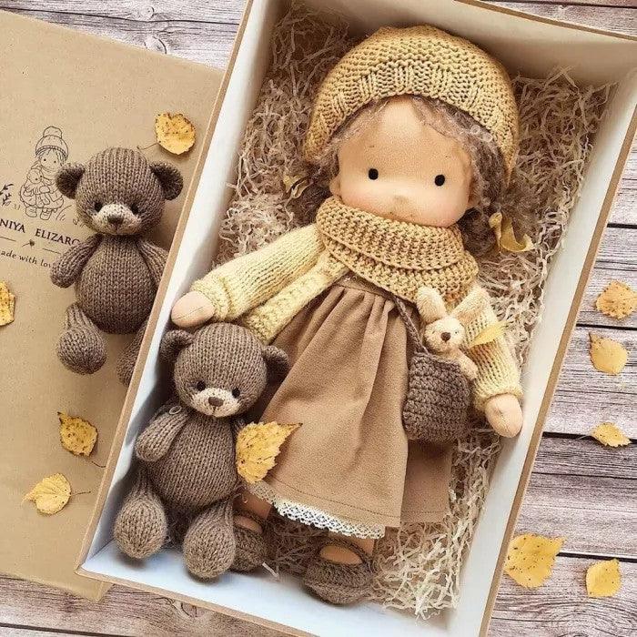 Bambola Waldorf Fatta a Mano con Materiali Naturali | Compagna Creativa per Giochi Sicuri 3