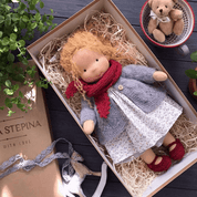 Bambola Waldorf Fatta a Mano con Materiali Naturali | Compagna Creativa per Giochi Sicuri 6