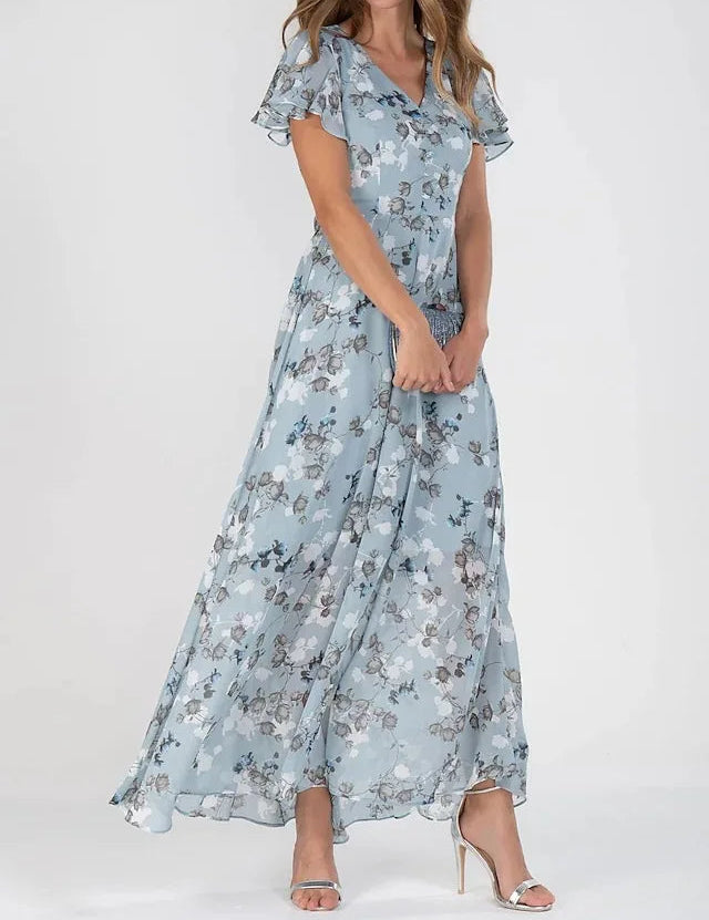 Camilla | Elegante Maxi Abito Estivo in Cotone Floreale 1