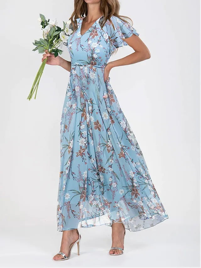 Camilla | Elegante Maxi Abito Estivo in Cotone Floreale 6