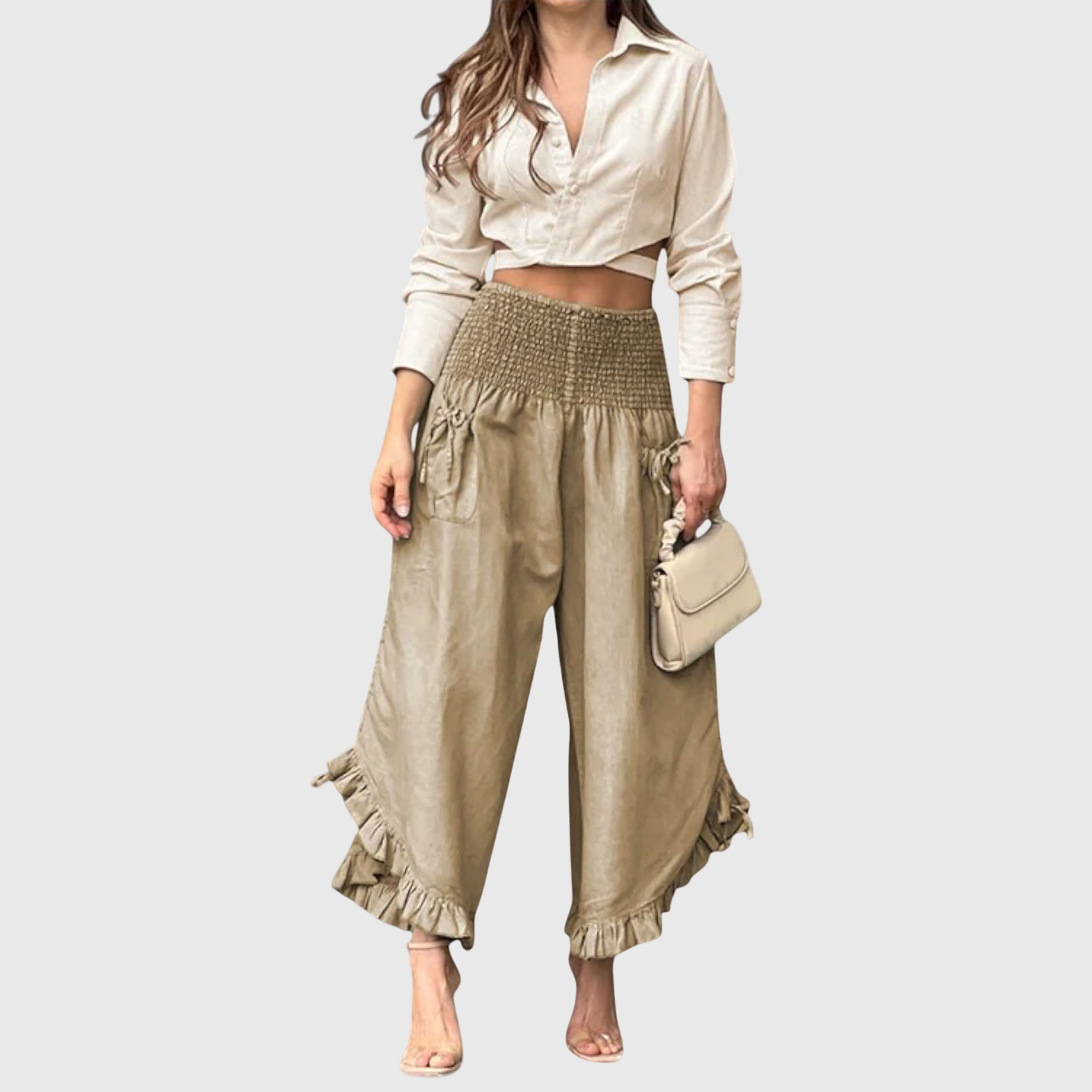 Chiara | Pantaloni Casual con Pieghe alla Moda e Tessuto Traspirante | Comfort e Stile per Ogni Occasione 0