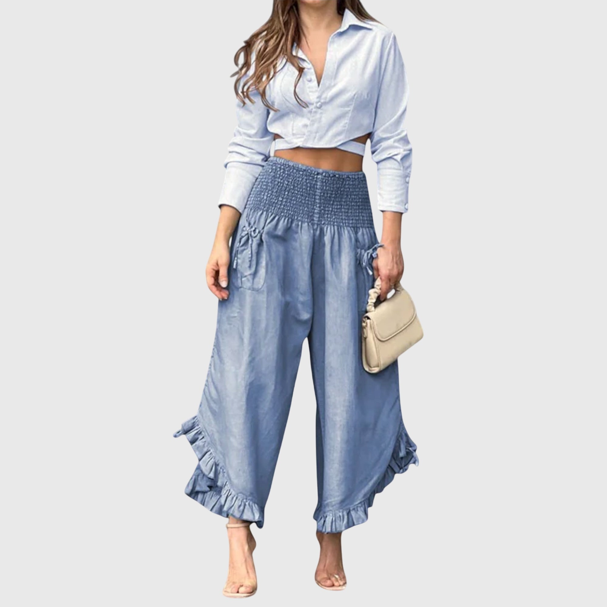 Chiara | Pantaloni Casual con Pieghe alla Moda e Tessuto Traspirante | Comfort e Stile per Ogni Occasione 1