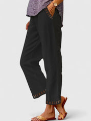 Clara | Pantaloni Corti Eleganti con Finiture a Contrasto | Comfort e Stile per Ogni Occasione 0