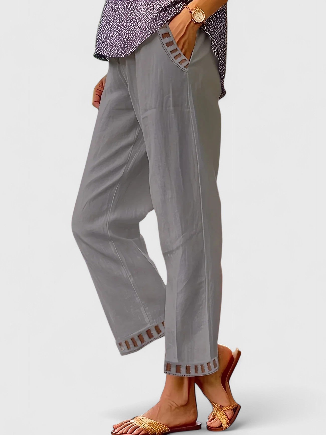 Clara | Pantaloni Corti Eleganti con Finiture a Contrasto | Comfort e Stile per Ogni Occasione 1