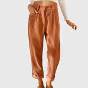 Clara | Pantaloni Moderni in Corda con Vestibilità Comoda | Stile Versatile per Uscite e Occasioni Formali 0