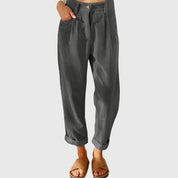 Clara | Pantaloni Moderni in Corda con Vestibilità Comoda | Stile Versatile per Uscite e Occasioni Formali 5