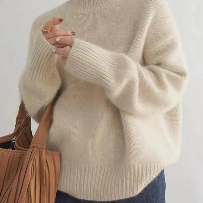 Elysia Maglione Dolcevita Oversize Donna in Cashmere | Maglia Morbida di Lusso