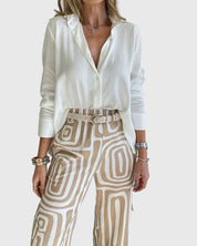 Completo Donna Elegante | Set di Pantaloni e Camicetta con Cintura Regolabile | Comfort e Stile per Ogni Occasione 3