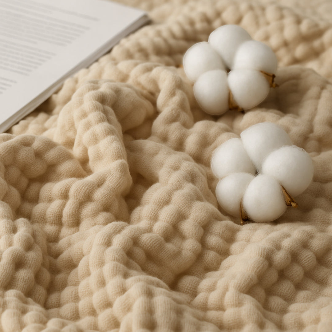 Coperta Rinfrescante in Mussola | Leggera e Traspirante per Comfort Estivo | Facile da Pulire e Versatile per Ogni Stagione 8