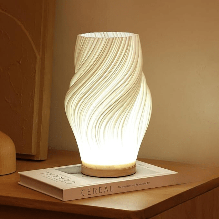 Cresta dell'Onda | Elegante Trasparente Lampada da Tavolo Moderna 0