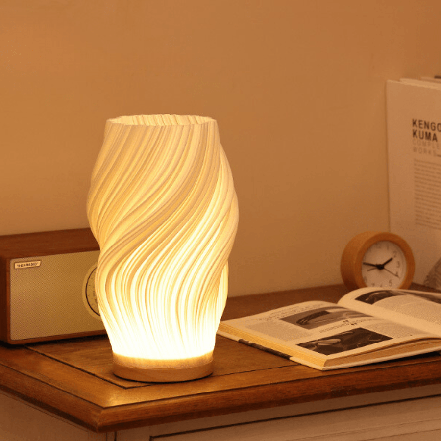 Cresta dell'Onda | Elegante Trasparente Lampada da Tavolo Moderna 3