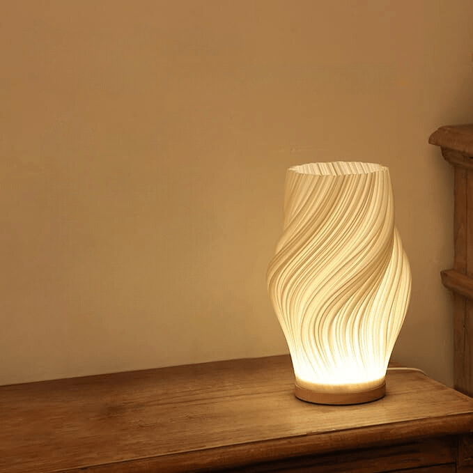 Cresta dell'Onda | Elegante Trasparente Lampada da Tavolo Moderna 7