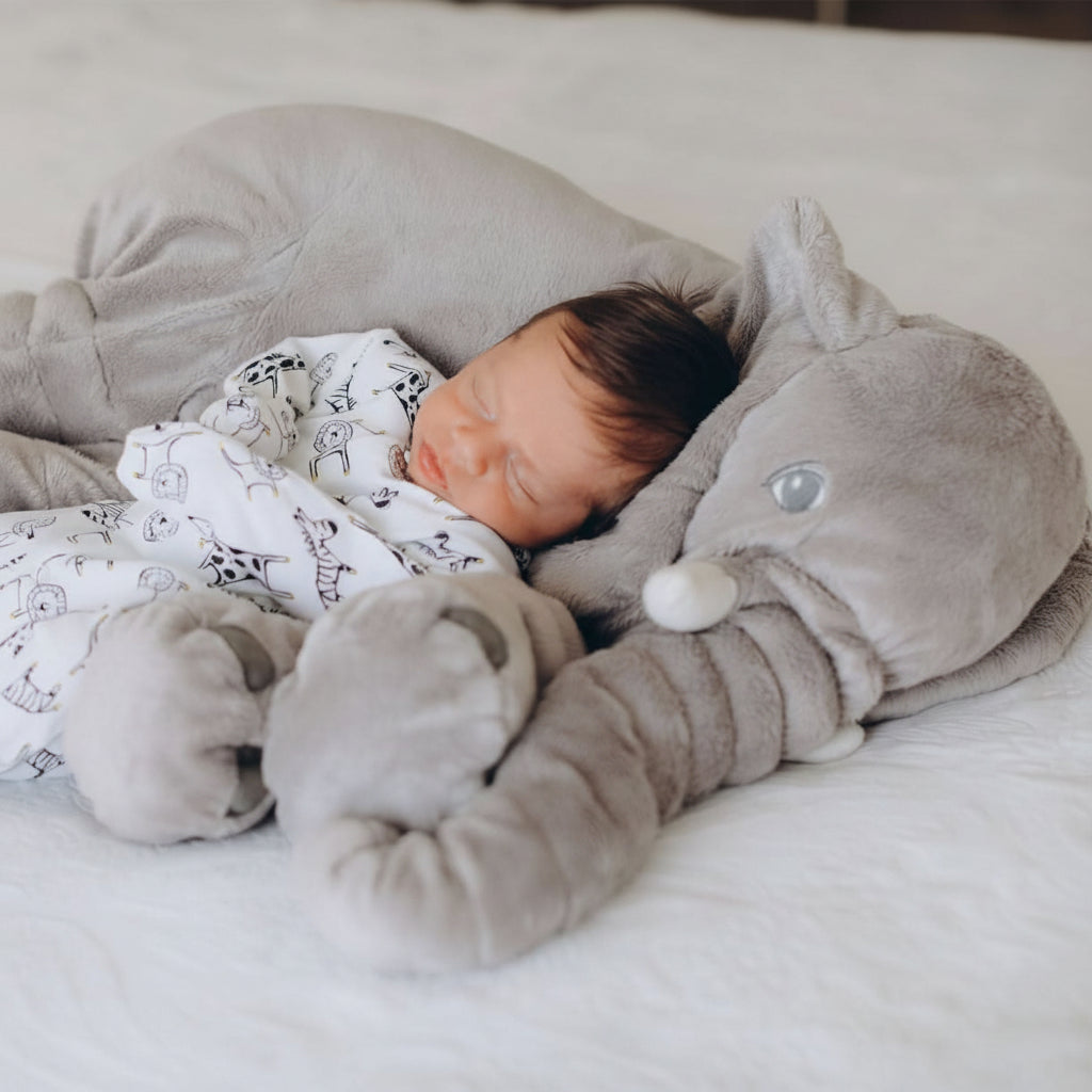 Cuscino Coccole Elefante | Peluche Morbido con Design Carino | Compagno Ideale per Neonati e Bambini 1