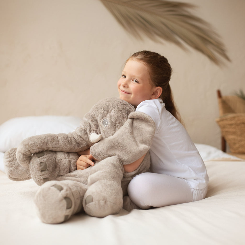 Cuscino Coccole Elefante | Peluche Morbido con Design Carino | Compagno Ideale per Neonati e Bambini 3