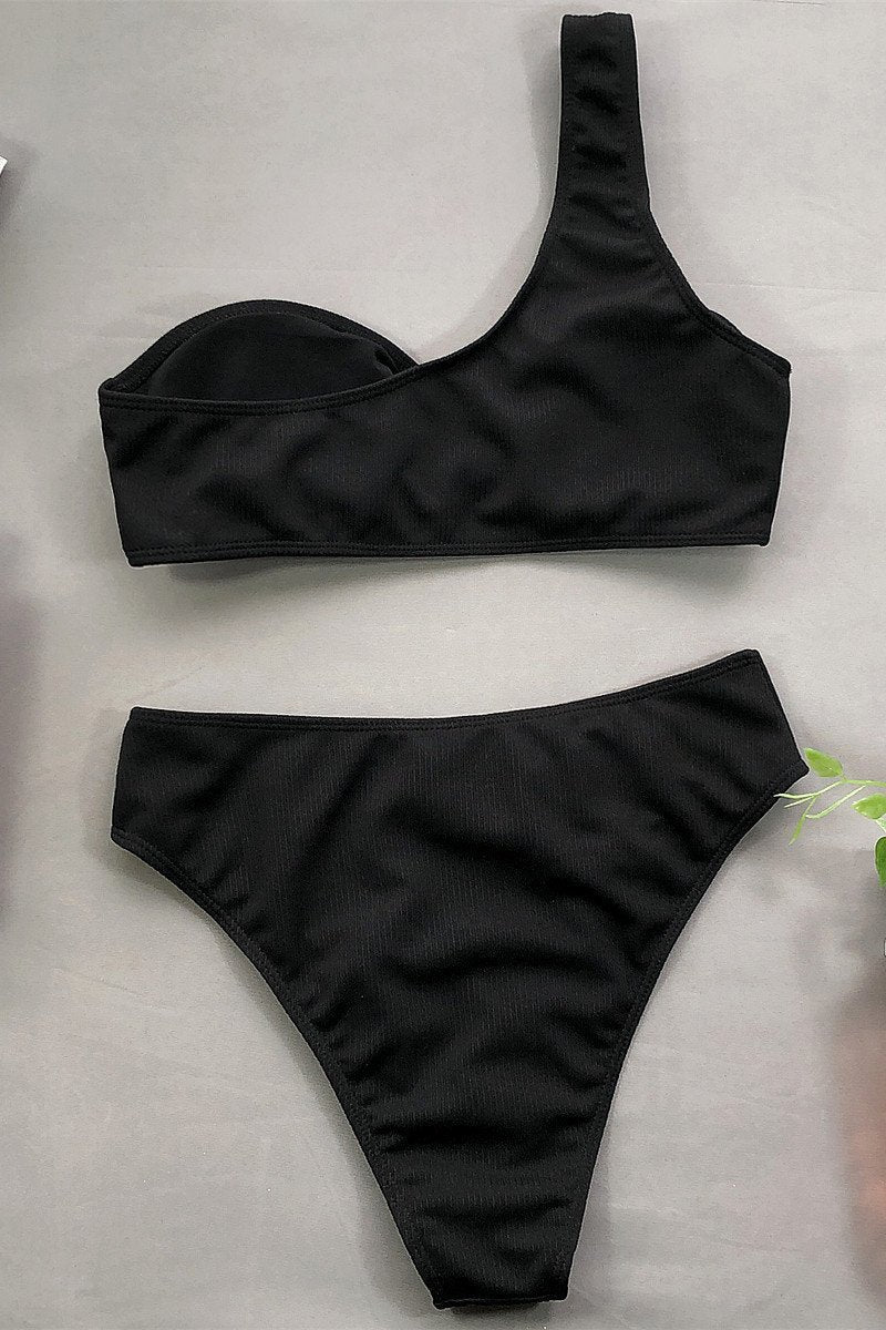 Diana | Elegante Bikini a Vita Alta con Spallina Singola 3