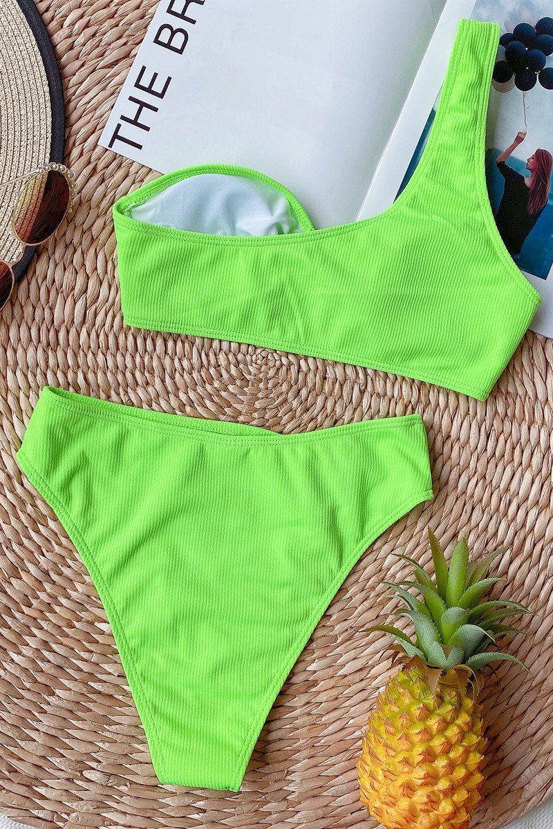 Diana | Elegante Bikini a Vita Alta con Spallina Singola 5